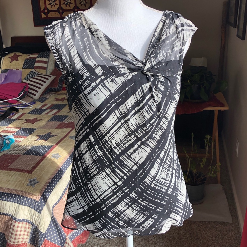 Ann Taylor Asymmetric Sheer Top*